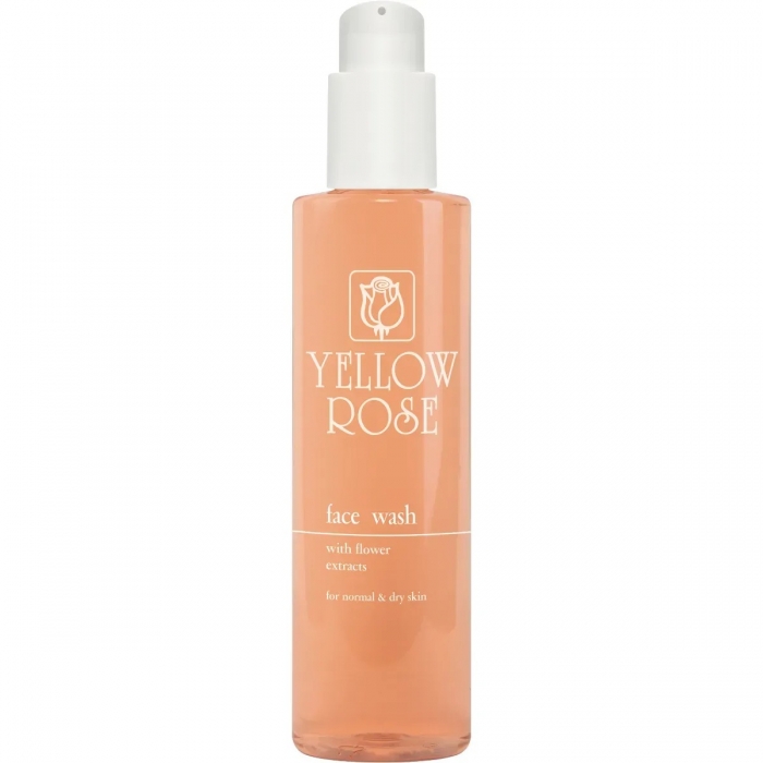 Очищувальний гель для сухої та чутливої шкіри Yellow Rose Face Wash with Flower Extracts, 200 мл - Фото 1