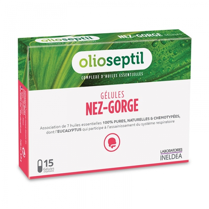 Нос-Горло При заболеваниях верхних дыхательных путей Olioseptil NEZ-GORGE, 15 капсул