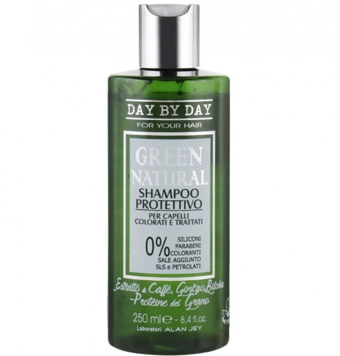 Шампунь захист кольору Orising Alan Jey Green Natural Shampoo Protettivo, 250 мл - Фото 1