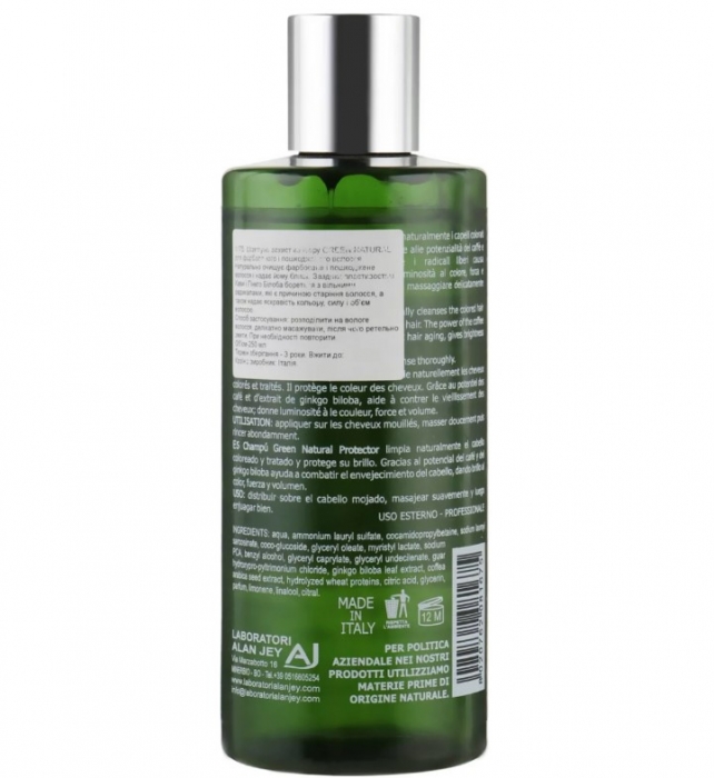 Шампунь захист кольору Orising Alan Jey Green Natural Shampoo Protettivo, 250 мл - Фото 2