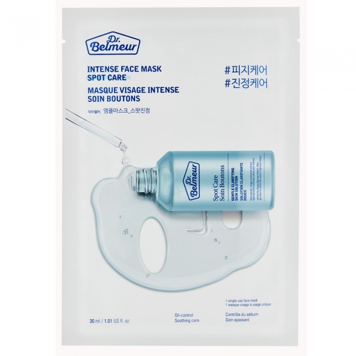 Нормализующая тканевая маска интенсивного действия Dr.Belmeur Spot Care Intense Face Mask, 30 мл