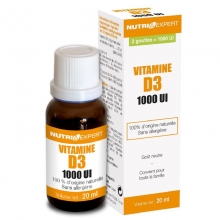Натуральний вітамін D3 Nutriexpert VITAMINE D3 NATURELLE 1000 UI, 20 мл - Фото №1