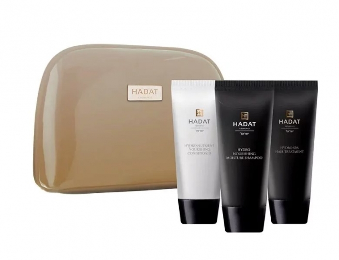 Увлажняющий набор для волос с косметичкой HADAT HYDRO NOURISHING SET, 210 мл