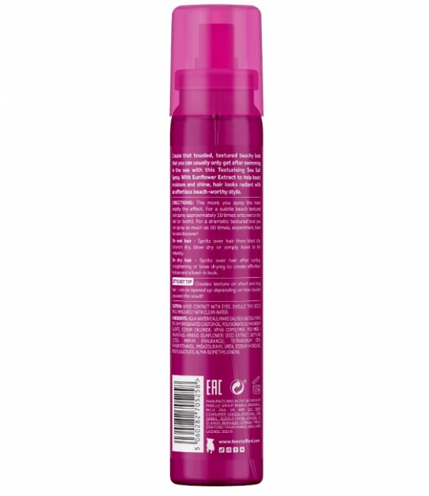Текстурирующий солевой спрей для волос Lee Stafford Texturising Sea Salt Spray, 150 ml - Фото 2