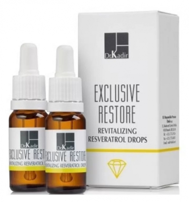Капли Ресвератрол для обновления кожи лица Dr. Kadir Exclusive Restore Revitalizing Resveratrol Drops, 2х10 мл