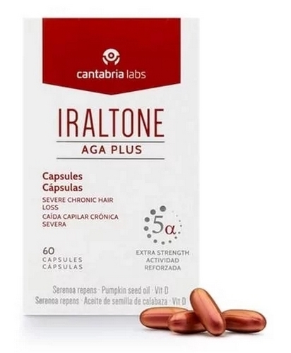 Капсули для росту волосся Cantabria Labs Iraltone AGA Plus, 60 капсул