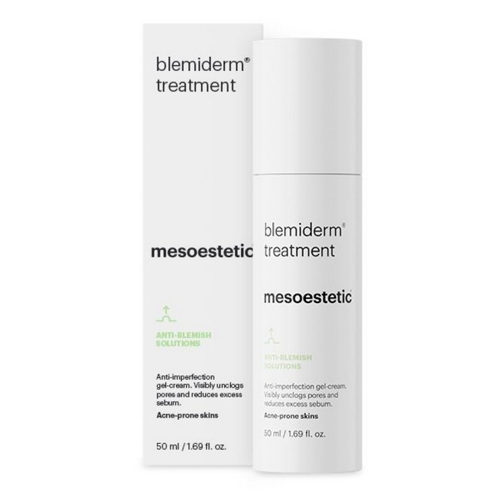 Нічний крем-гель для жирної шкіри з акне Mesoestetic Blemiderm Treatment, 50 мл