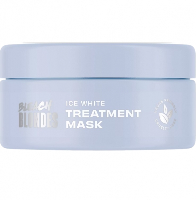 Маска для волосся з синім пігментом Lee Stafford Bleach Blondes Ice White Toning Treatment Mask, 200 ml - Фото 1