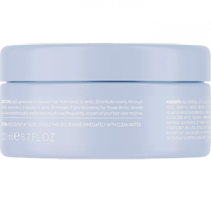Маска для волосся з синім пігментом Lee Stafford Bleach Blondes Ice White Toning Treatment Mask, 200 ml - Фото 2