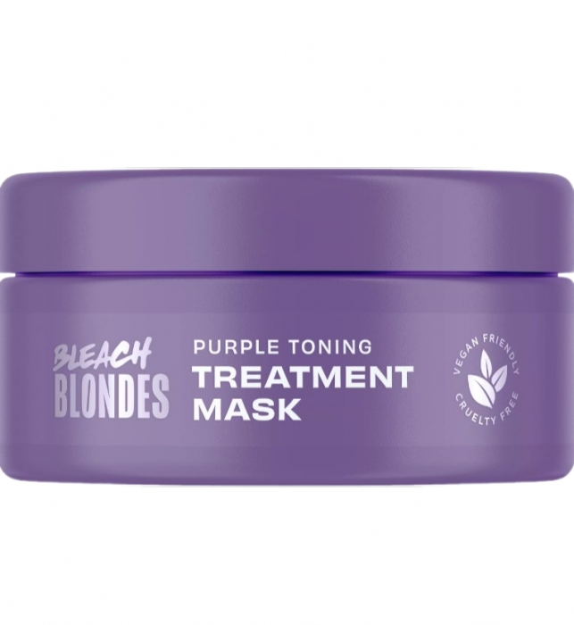 Маска від жовтизни освітленого волосся Lee Stafford Bleach Blondes Purple Toning Treatment Mask, 200 ml - Фото 1