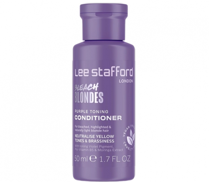 Тонуючий фіолетовий кондиціонер для освітленого волосся Lee Stafford Bleach Blondes Purple Toning Conditioner - Фото 2