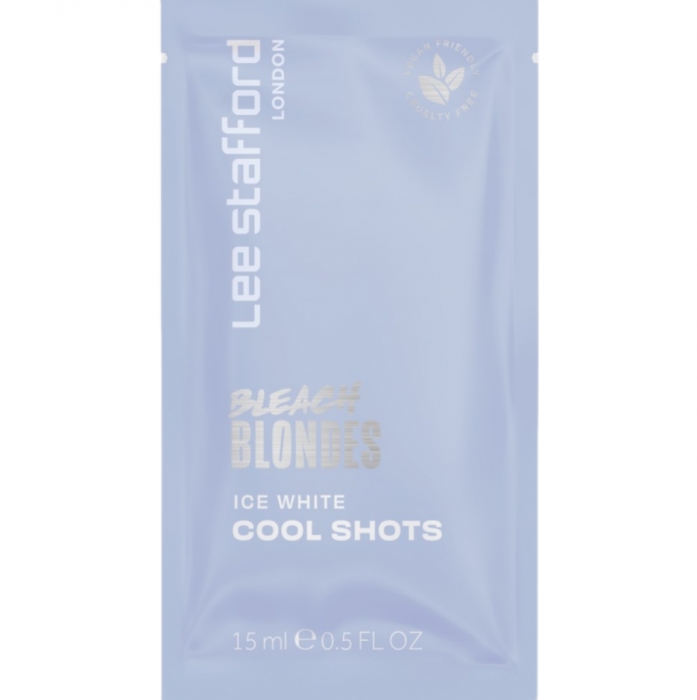 Тонуючі ампули з синім пігментом Lee Stafford Bleach Blondes Ice White Cool Shots, 4х15 ml - Фото 2