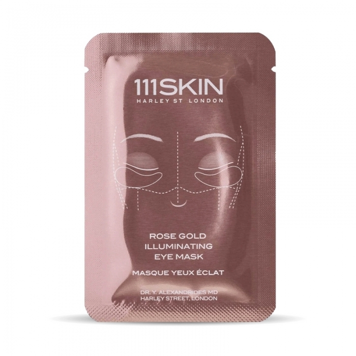 Осветляющая маска для кожи вокруг глаз с розовым золотом 111Skin Rose Gold Illuminating Eye Mask, 8х6 мл
