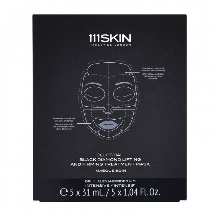 Підтягуюча та укріплююча маска для обличчя 111Skin Celestial Black Diamond Lifting and Firming Treatment Mask, 5 шт