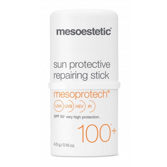 Відновлюючий сонцезахисний стик для чутливих зон Mesoestetic Mesoprotech Sun Protective Repairing Stick SPF 100+, 4,5 грам