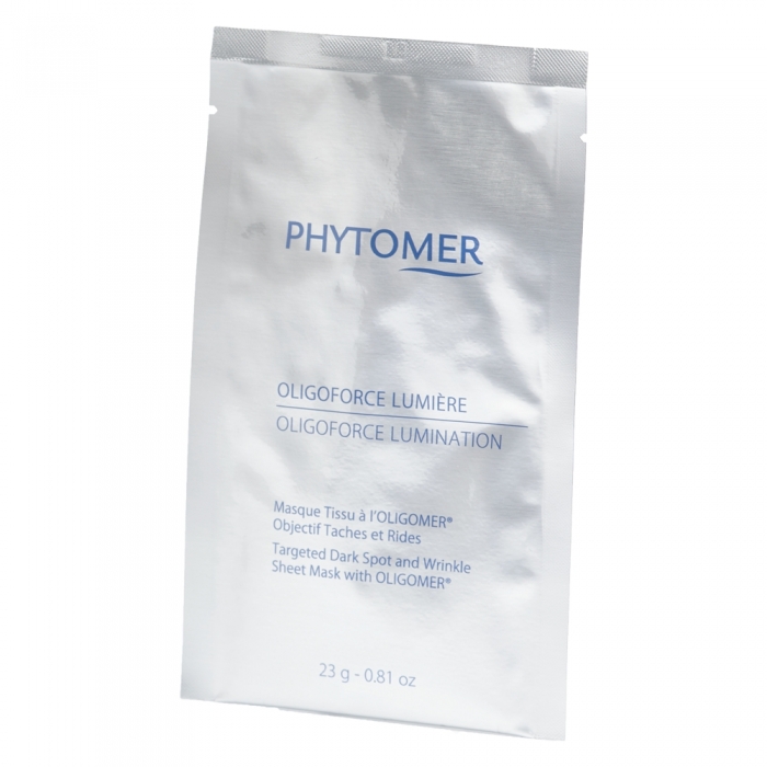 Восстанавливающая осветительная тканевая маска Phytomer Oligoforce Lumination Targeted Dark Spot and Wrinkle Sheet Mask, 23 гр