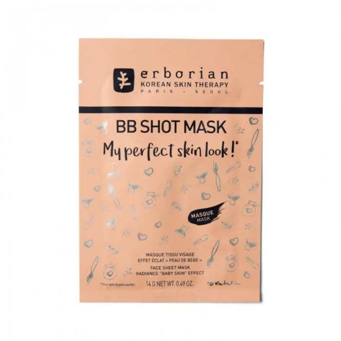Тканинна маска для обличчя Erborian BB Shot Mask, 14 грам - Фото 1