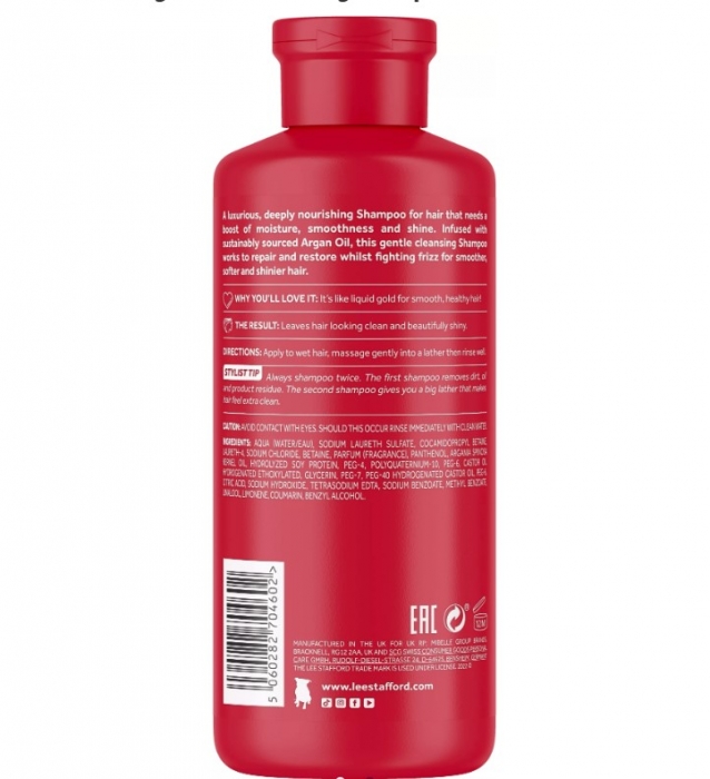 Живильний шампунь з аргановою олією Lee Stafford Argan Oil Nourishing Shampoo, 250 ml - Фото 2