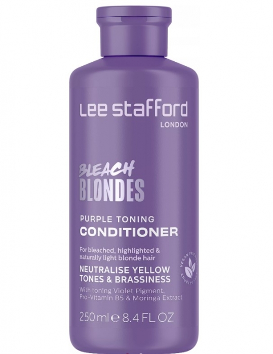 Тонуючий фіолетовий кондиціонер для освітленого волосся Lee Stafford Bleach Blondes Purple Toning Conditioner - Фото 1